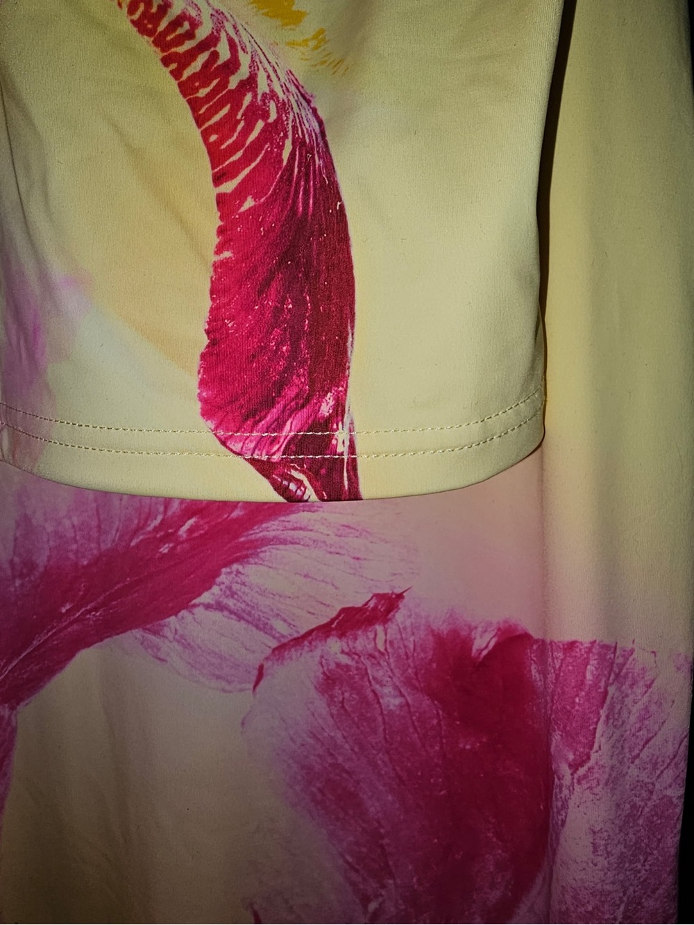 White Fox Boutique Yellow Maxi Dress with Pink Floral Print - Picture 8 of 8